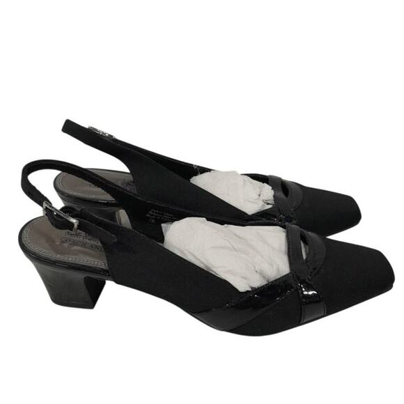 Coach and Four Women's Black Slingback Heels Size 7.5 - Square Toe - Picture 5 of 11